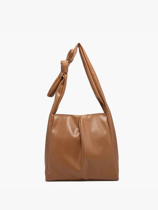 Jolene Pleated Hobo with Knotted Handle – Elegant Everyday Bag