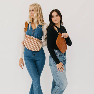 Westlyn Woven Bum Bag – Vegan Leather Crossbody in Multiple Styles