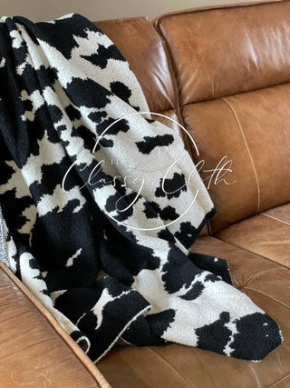Luxe Blanket - Black Cow