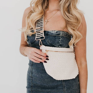 Westlyn Woven Bum Bag – Vegan Leather Crossbody in Multiple Styles