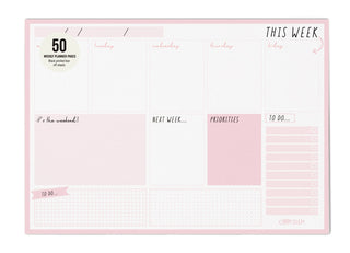 Carpe Diem Weekly Planner Pad: Feathers