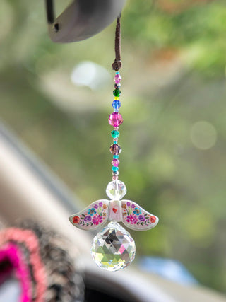 Sun Catcher Car Charm – Butterfly Heart or Angel