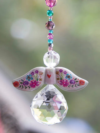 Sun Catcher Car Charm – Butterfly Heart or Angel