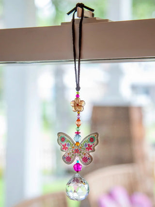 Sun Catcher Car Charm – Butterfly Heart or Angel