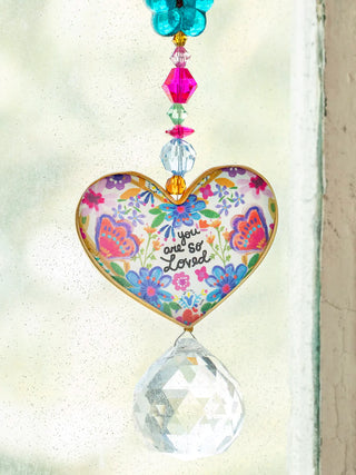 Sun Catcher Car Charm – Butterfly Heart or Angel