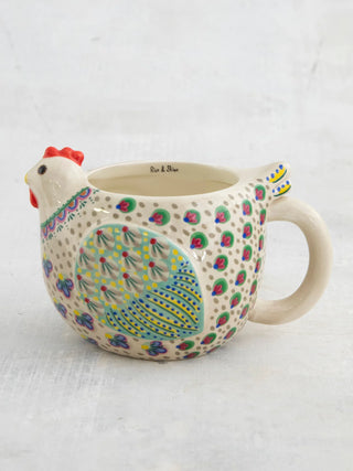 Penny the Chicken Folk Art Coffee Mug – 16 oz