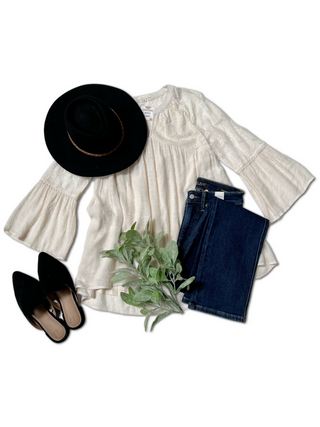 Lacy Leaf Woven Blouse