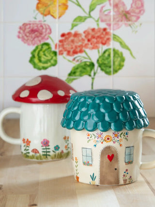 Lidded Mug – Cottage