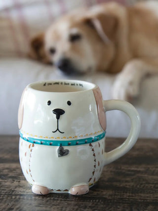 Lucky the Dog Folk Art Coffee Mug – 16 oz