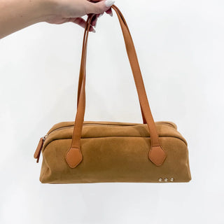 Sally Suede Shoulder Bag – Oat, Camel, or Black