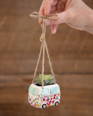 Natural Life: Faux Succulent Car Charm Bus