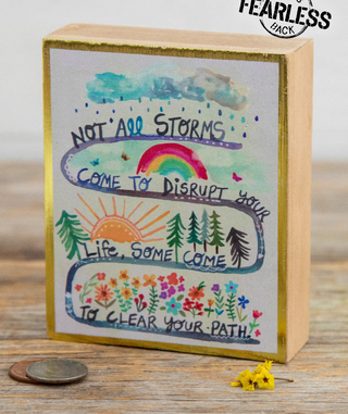 Natural Life Tiny Block Keepsake: Not All Storms