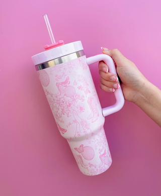 Pink Disco Cowgirl Toile 40oz Tumbler