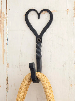 Heart Iron Wall Hook – Boho Home Accent