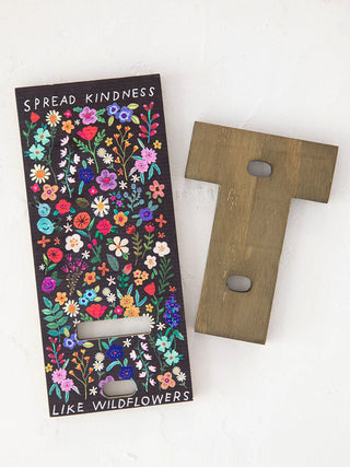 Wooden Phone Stand – Spread Kindness or Cream Folk Flower