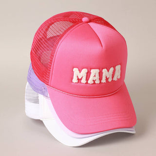 MAMA Chenille Patched Trucker Cap: LAVEN / ONE SIZE