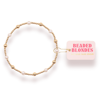 June Pearl + Gold Alternating Bracelet