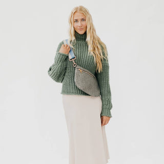 Westlyn Woven Bum Bag – Vegan Leather Crossbody in Multiple Styles