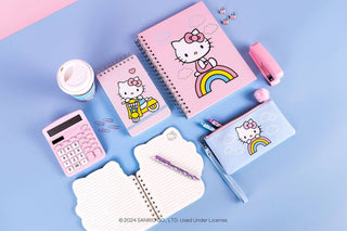 Hello Kitty Classic Pink Top-Spiral Notebook with Pen Loop – 192 Lined Pages – 5" x 8"