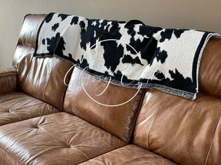 Luxe Blanket - Black Cow