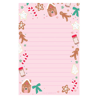 Holiday Cookies Christmas 4x6 Notepad – Festive Gingerbread & Candy Cane Design