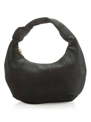 Chrissy Knotted Velvet Top Handle Bag – Elegant Evening Purse