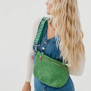 Westlyn Woven Bum Bag – Vegan Leather Crossbody in Multiple Styles