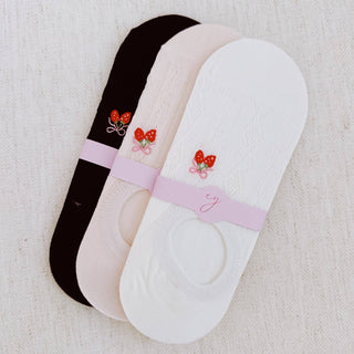 Strawberry On The Side Low Cut Socks Of 3