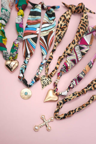 Handmade Scarf Charm Necklaces