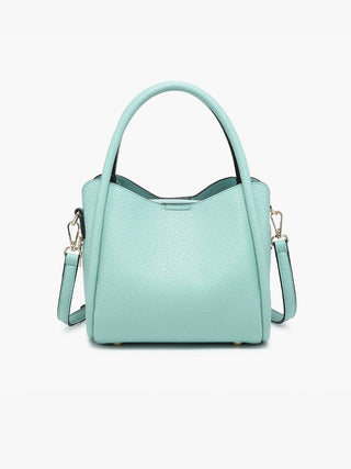 Ruby 3-Compartment Satchel – Dual Handles + Crossbody Strap