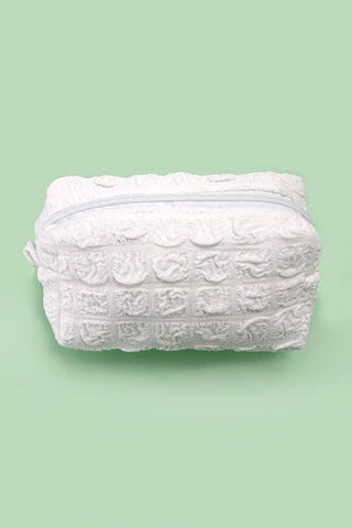 Bubble Puffer Makeup Cosmetic Pouch Bag – Quilted Travel Zipper Bag