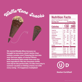 Double Fudge Muddy Bites Waffle Cone Snacks