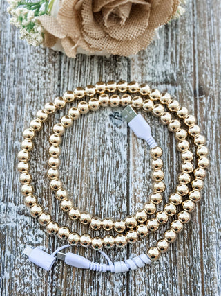 Gold Beads 2-in-1 Phone Charger