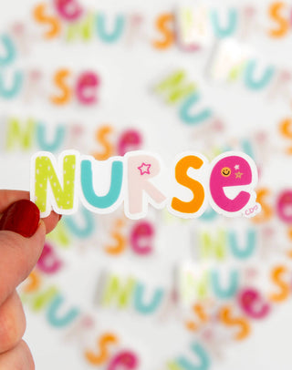 Nurse Clear Decal Sticker – 3" Water & Fade-Resistant