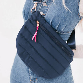 Jolie Puffer Belt Bag – Multiway Quilted Crossbody & Fanny Pack