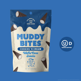 Cookies ’N Cream Muddy Bites Waffle Cone Snacks