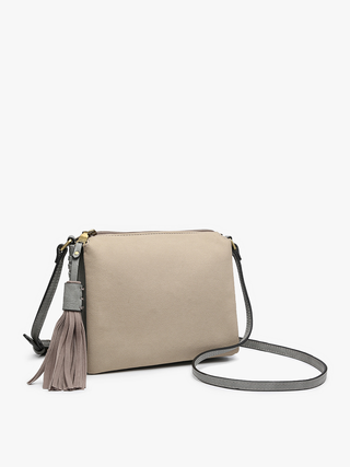 Sabrina 2 Tone Crossbody w/ 3 Compartments
