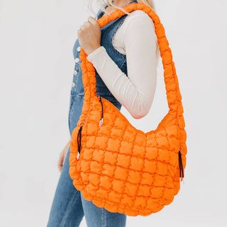 Carmen Quilted Hobo Tote Bag – Soft Quilted Shoulder Bag | 6 Colors