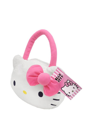 Hello Kitty Head-Shaped Plush Handbag
