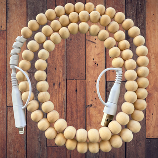 Raw Wood 4-in-1 Beaded Charging Cable