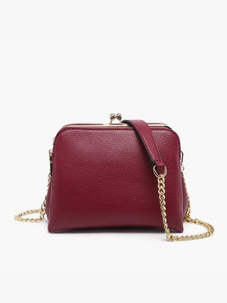 Kiva Crossbody – Vintage Kiss Lock Triple Compartment Bag