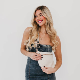 Westlyn Woven Bum Bag – Vegan Leather Crossbody in Multiple Styles