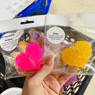 Mini Heart Car Freshie – Assorted Colors & Scents