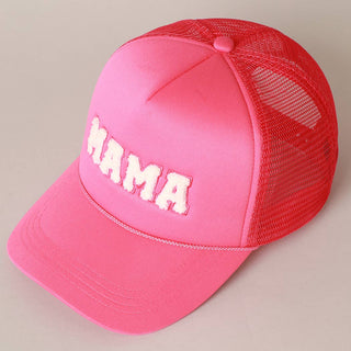 MAMA Chenille Patched Trucker Cap: LAVEN / ONE SIZE