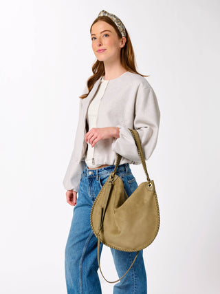 Piper Shoulder Bag – Whipstitch Trim Convertible Crossbody