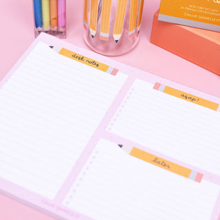 Pencil To-Do Desk Notepad – 8.5x11” 3-Column Planner