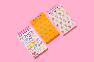 Spiral Top Notebook Collection – Wildflower, Colorful Bows, and Orange Floral
