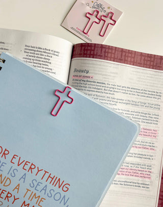 Pink Cross Paperclips – Set of 3