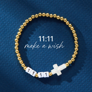 11:11 Make a Wish Bracelet – Holy Water Cross Charm