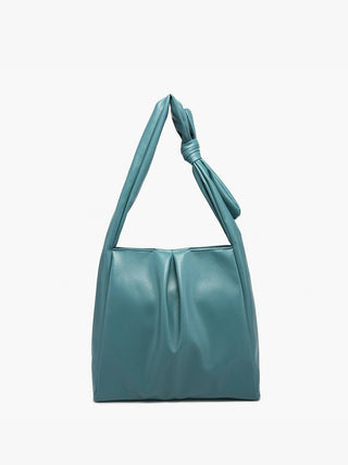 Jolene Pleated Hobo with Knotted Handle – Elegant Everyday Bag